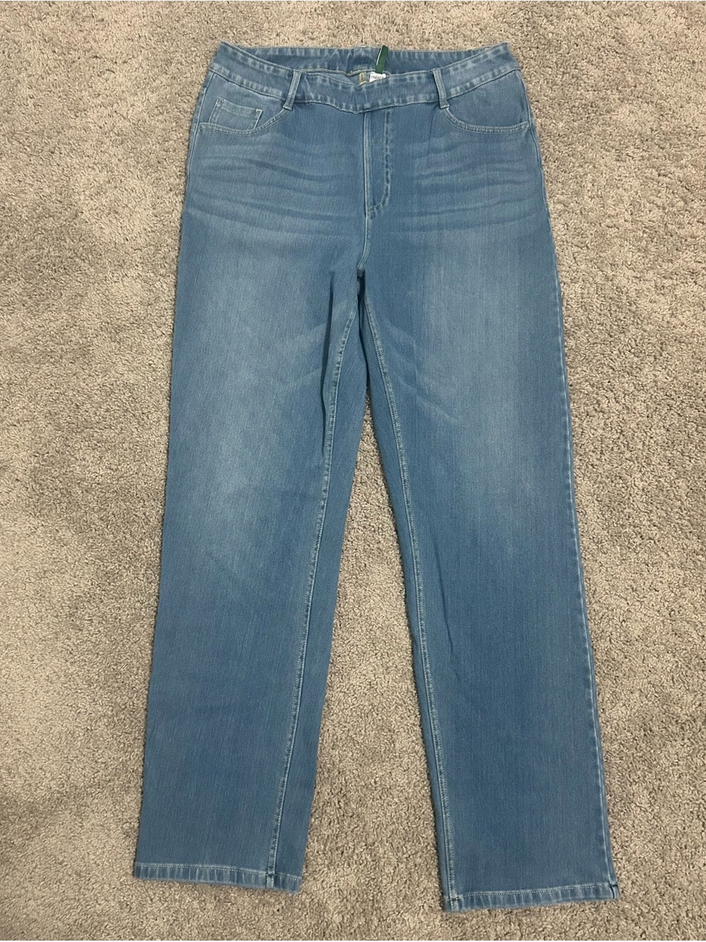 Halara Women’s L Medium Wash Blue Stretch Slim Straight Leg Jeans Jegging